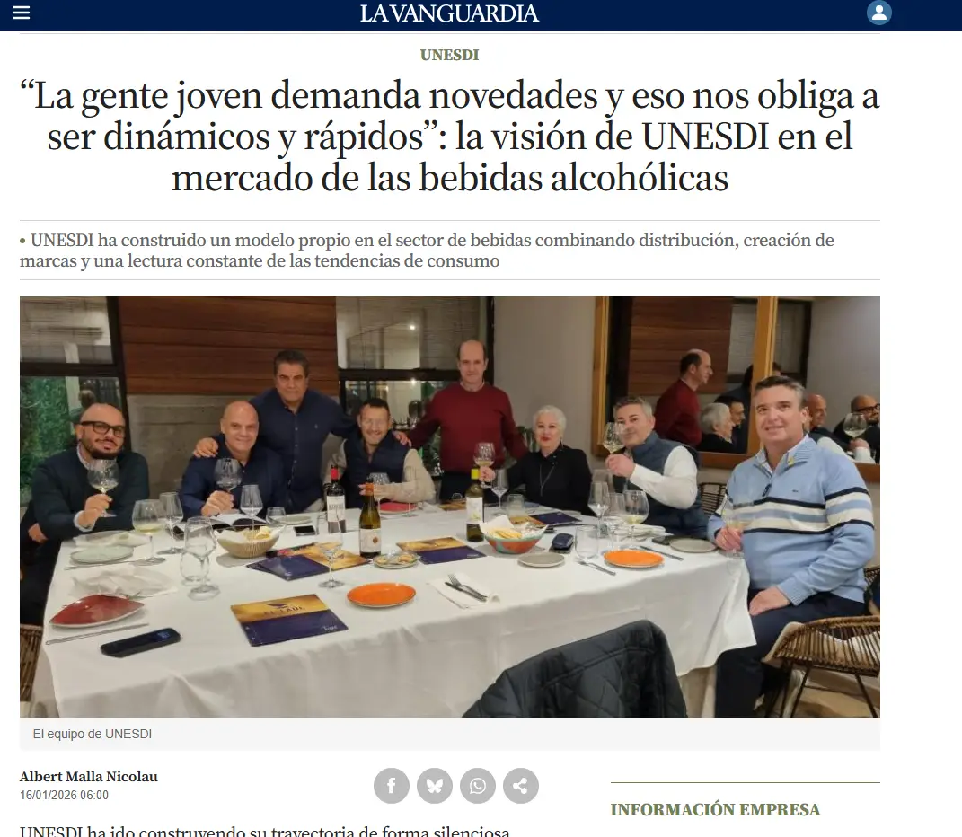 artículo de unesdi en la vanguardia